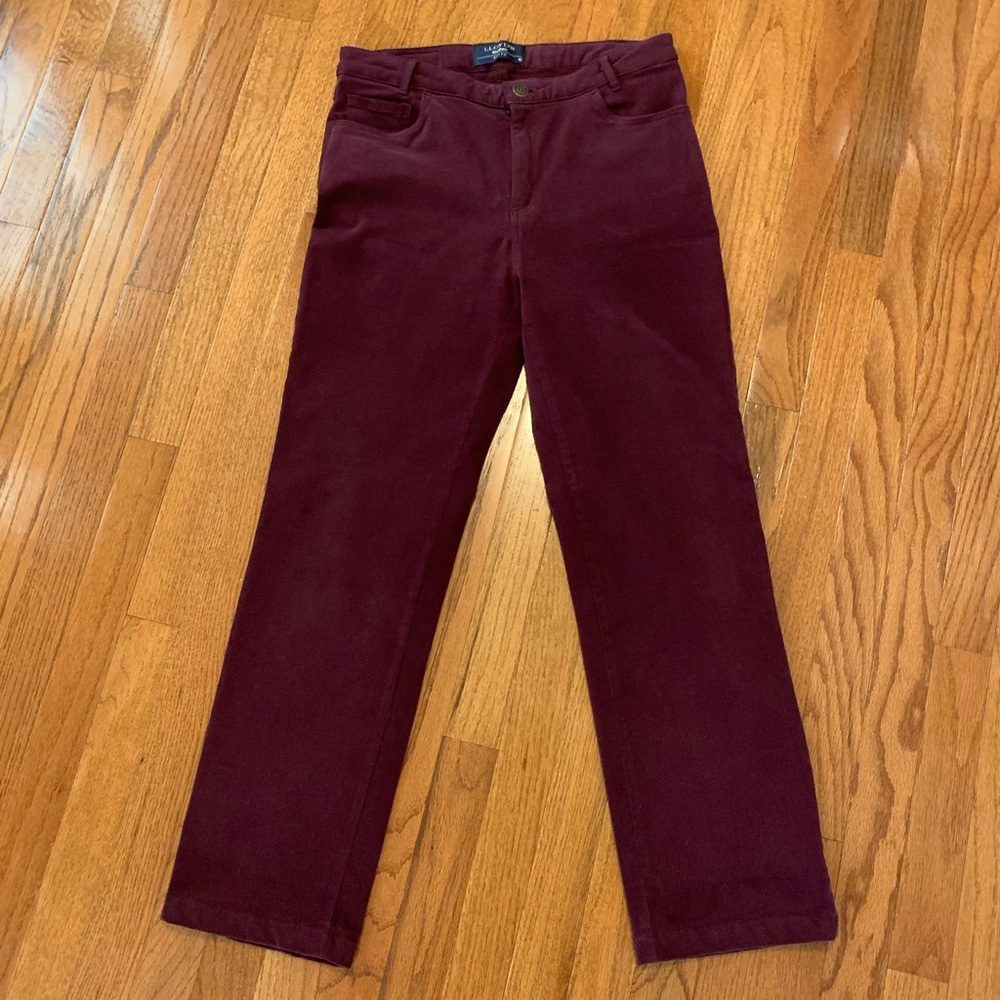Lloyds Burgundy Soft Jeans-30x27”